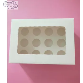 Termobox Sugar and Cakes KRABIČKA bílá - na 12ks mini cupcakes/muffinů (2 díly)