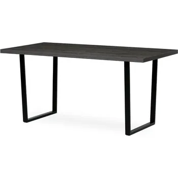 Jídelní stůl Jídelní stůl VORKALXER, 160x80x76 cm, šedý dub/černá + vyzvednutí ZDARMA