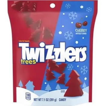 Bonbon Twizzlers Trees pendreky ve tvaru stromečků s třešňovou příchutí 201 g