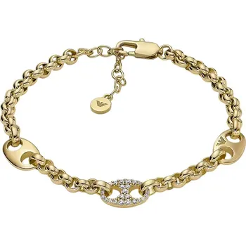 Náramek Emporio Armani Okouzlující pozlacený náramek se zirkony EGS3270710 + 2 měsíce na vrácení zboží