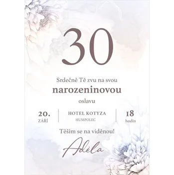 Pozvánka Narozeninová pozvánka 27 - jemné květiny
