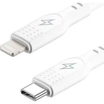 Kabel AlzaPower SilkCore USB-C to Lightning MFi, 2m bílý