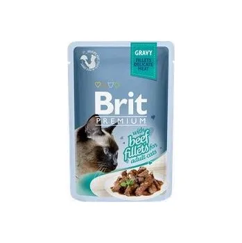 Krmivo pro kočku Brit Premium Cat D Fillets in Gravy With Beef 85g