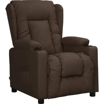 Křeslo vidaXL Polohovací křeslo umělá kůže [339069] Barva: Hnědá