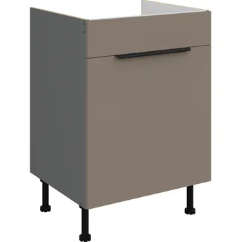 Kuchyňská skříňka 60 ZL 1S BB, Spodní kuchyňská skříňka pod dřez Aria sandgrau/antracit