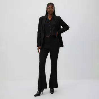 Dámské kalhoty Reserved - Pruhované zvonové kalhoty - černý - 349GF-99X - 349GF-99X-S