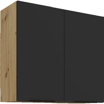 Kuchyňská skříňka 80 G-72 2F, Horní kuchyňská skříňka Aria černá/artisan