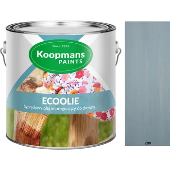 Olej na dřevo Koopmans ECOOLIE 200 Blankytná šedá Velikost balení: 2,5 l