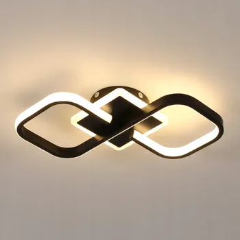 Stropní svítidlo Comely černé čtvercové 1 bodové LED 36 W 4050 lm