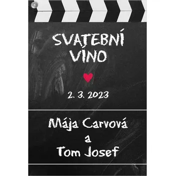 Svatební dekorace Etiketa na svatební víno 188