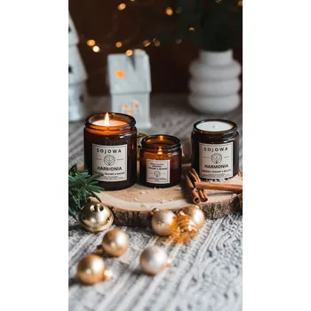 Svíčka Sójová vonná svíčka Teakové dřevo & Mahagon 120ml Sojowa Harmonia 1 ks