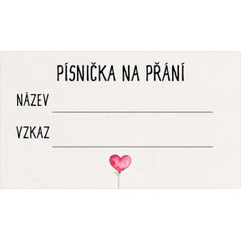 Svatební dekorace Kartička pro DJ 281