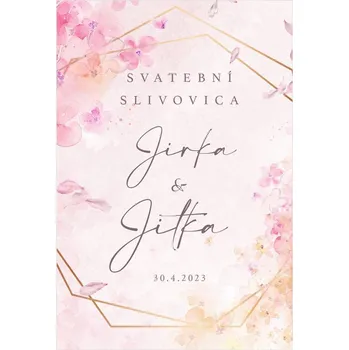 Svatební dekorace Etiketa na svatební víno 260