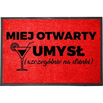 Obraz Vstupní rohožka červená Dárek Vtipný humor 60x40 | OTEVŘENÁ MYSL