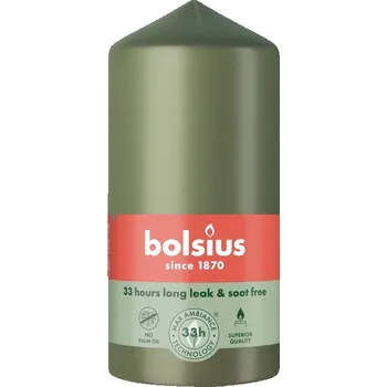 Svíčka Bolsius Válec 58x120 Fresh Olive svíčka, zelená 233 gram