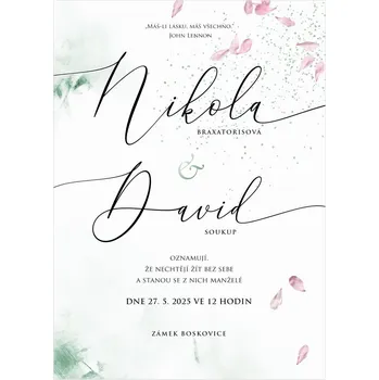 Svatební dekorace Svatební oznámení 340