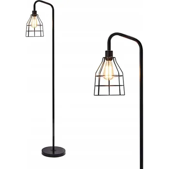 Stojací lampa STOJACÍ LAMPA DO OBÝVACÍHO POKOJE ČERNÁ E27 180CM