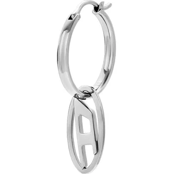 Náušnice Diesel Single kruhová náušnice 2v1 D Logo DX1601040 + 2 měsíce na vrácení zboží