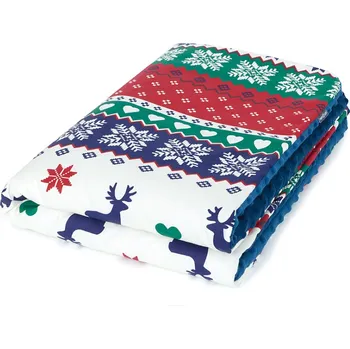 Dětská deka Mamo Tato Oboustranná deka Bavlna, Minky - 75 x 100 cm, Merry Christmas