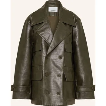 Dámský kabát The Frankie Shop Dámská Bunda Stanton V Koženém Vzhledu,...