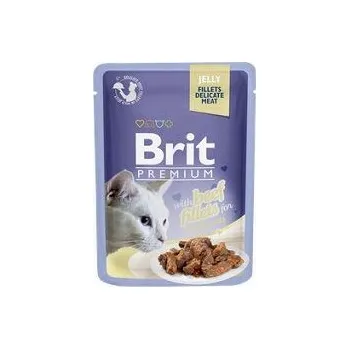 Brit Premium Cat D Fillets in Jelly with Beef 85g