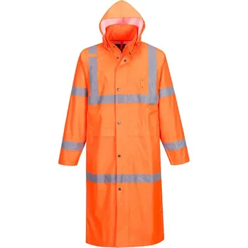 Pláštěnka PORTWEST Plášť HiVis 122 cm H445, do deště, reflexní POR-H445ORRXL XL Oranžová