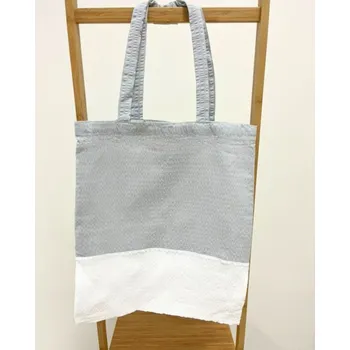 B.E.S. - Petrovice, s.r.o. Látková taška - 40x45cm - vzor Šedá - bílá