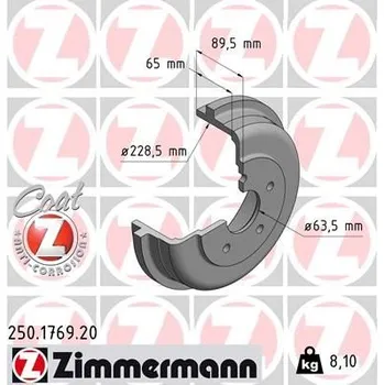 Brzdový buben Brzdový buben ZIMMERMANN ZIM250.1769.20