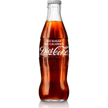 Limonáda Coca-Cola Diet sycená limonáda bez cukru ve skleněné lahvi 250 ml