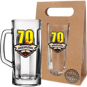 Sklenice Dárek k 70. narozeninám pro tatínka dědečka, muže, Pivní Sklenice na pivo Gadget