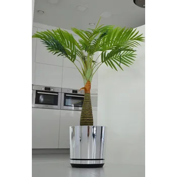 Květináč Květináč Kerd kulatý stříbrný s podmiska 25,8 cm