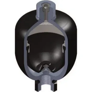 Kompresor MBSP 0,32-210-NBR-G1/2 membránový akumulátor, 0.32 litrů, 210 bar, vstup G1/2", plnění M28