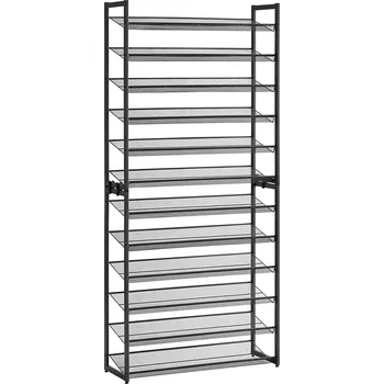 Botník SONGMICS 12patrový botník, 92.3x30.5x221.4cm, černý Stojan na boty