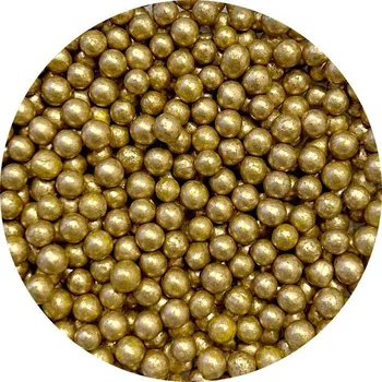 Jedlá dekorace na dort Dortisimo 4Cake Cukrové perly zlaté 5 mm (50 g)