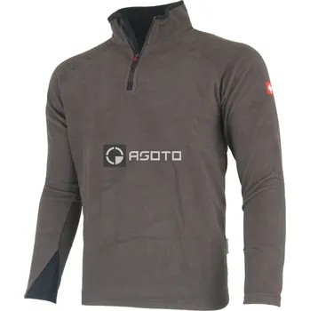 Pánská mikina Engelbert Strauss Troyer hnědá pánská pracovní mikina kr. zip M