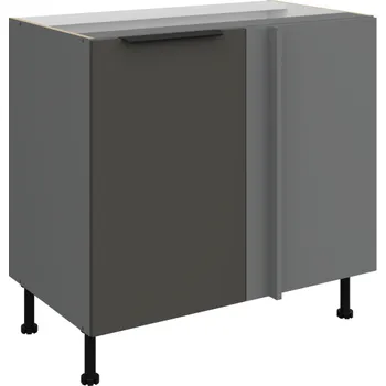 Kuchyňská skříňka 105 ND 1F BB, Spodní rohová kuchyňská skříňka Aria grafit/antracit