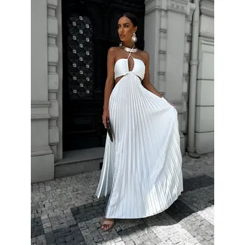 Dámské šaty Bílé elegantní šaty SOCIOLE na zavazování Velikost: ONESIZE