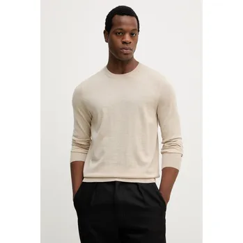 Dámský svetr Vlněný svetr Tommy Hilfiger MW0MW39775 béžová 02X, vel. S