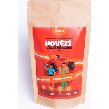 Sušené maso Mlsej.to Hovězí chilli - limitovaná edice masa
