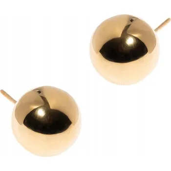 Náušnice Zlaté náušnice 585 Lesklé kuličky 10 mm