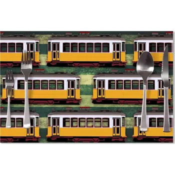 prostírání Sablio Prostírání Lisabonské historické tramvaje Zelený Pattern: 40x30cm