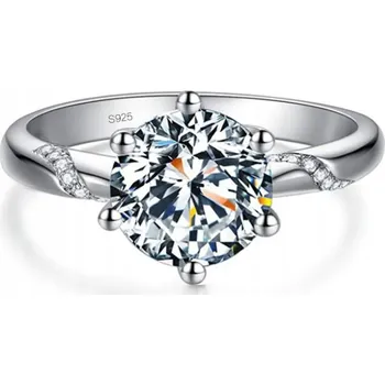 Prsten Prstýnek s MOISSANITEM 2 ct, nastavitelná velikost