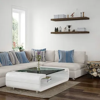 police Dřevěná police Stilista 23,5 x 70 cm bílá