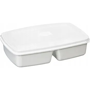 Miska pro psa PLAST TEAM dvojitá miska micro s otvorem bílá