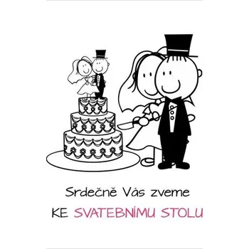 Svatební dekorace Pozvánka ke stolu 30