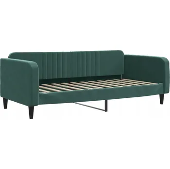 Pohovka Rozkládací pohovka 2v1 tmavě zelená samet 223x110x75 cm