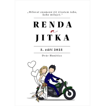 Svatební dekorace Svatební oznámení 314 - Motorkářské