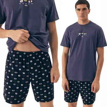 Pánské pyžamo Henderson pánské pyžamo 42606 Sake krátký rukáv velikost L