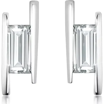 Náušnice Frost White Topaz - stříbrné náušnice s bílým topazem