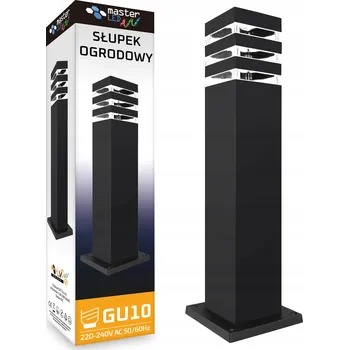 Venkovní osvětlení Kvadratický osvětlovací sloupek Masterled E27 51 cm černý